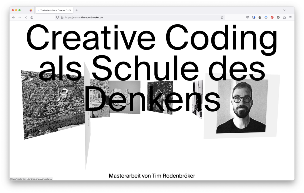 Tim Rodenbröker Creative Coding als Schule des Denkens