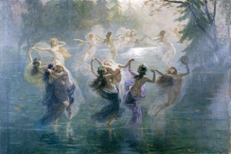 Wila oder Wilis tanzend im Wald